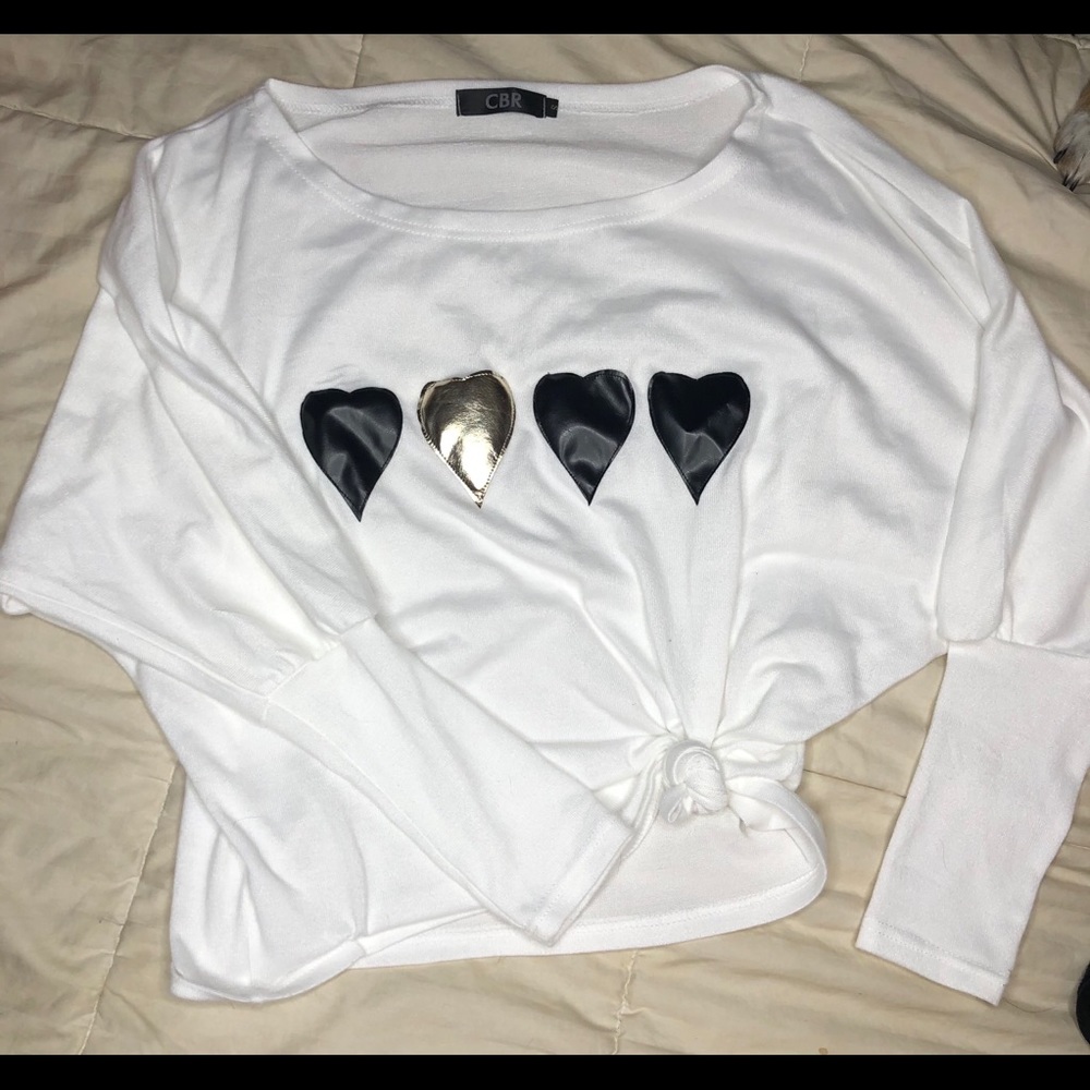 CBR Long Sleeve Shirt with Heart Design Size Small